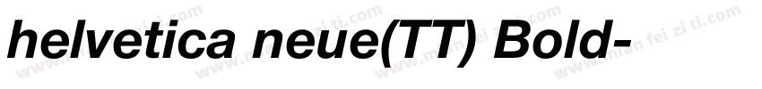 helvetica neue(TT) Bold字体转换
